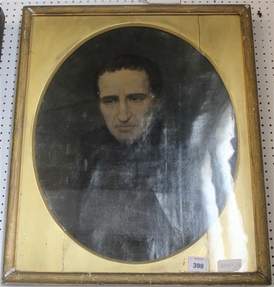 Oil on board of a gent(-)